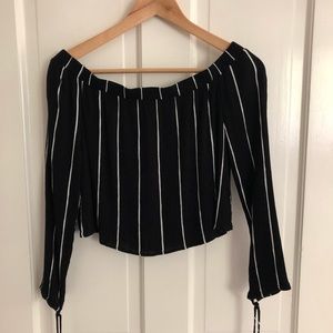 Black and white crop top